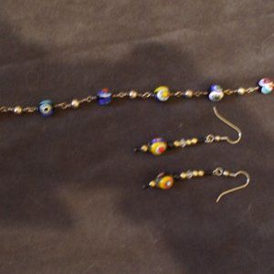 Milifiori Sterling Silver bracelet and earrings